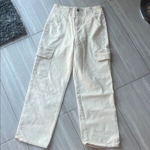 Women’s Cream Cargo Pants